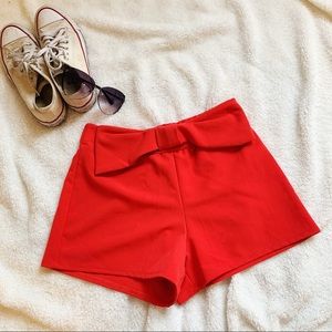 Charlotte Russe Red Bow Shorts